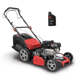Benzin Rasenmäher MS180-51 Scheppach - 5,4 PS | 51cm Schnittbreite | Radantrieb | inkl. Motoröl