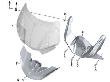 BMW Spoiler Windschild Halter R1250R (K53)