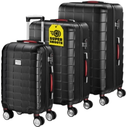 Hartschalenkoffer-Set Exopack 3-tlg Schwarz ABS