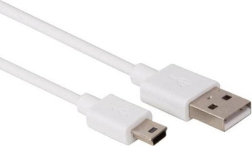 Kabel Usb 2.0 A Stecker zu Mini-Usb 5P Stecker - Weiß - 1 M
