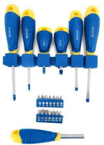 Kinzo Schraubendreher-Set/Bit-Satz - 21-teilig - 3x Phillips, 3x Schlitz - 14 Bits in verschiedenen Ausführungen und Größen, einschließlich Torx