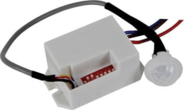 Perel Mini-Bewegungsmelder, PIR, 8 m Erfassungsbereich, 100° Erfassungswinkel, IP20, Innenbereich, Unterputz, weiß