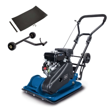 Rüttelplatte HP1100S Scheppach - 6,5PS | 57kg | 11000N | inkl. Fahrwerk & Gummimatte