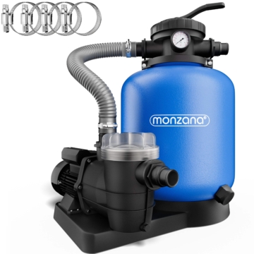 Sandfilteranlage 9960 L/h mit Vorfilter und XXL Tank