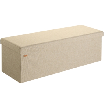 Sitzbank Beige 115x38x38cm MDF faltbar