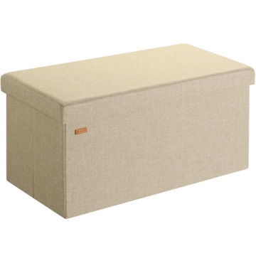 Sitzbank Beige 76x38x38cm MDF faltbar