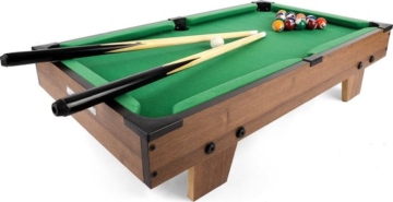 Toyrific Pool Billardtisch 27 Zoll Braun 20-teilig