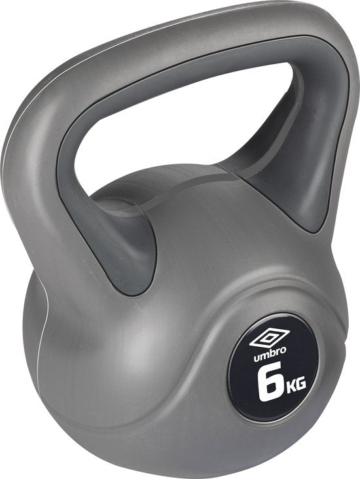 Umbro Kettlebell 6kg - Einstiegsgewicht - Kunststoff - Grau