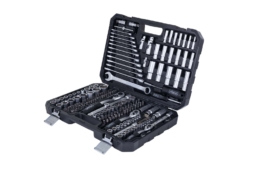Werkzeugkoffer WZB250-BE Scheppach Black - 218-tlg Werkzeug Set | Werkzeugkiste gefüllt | Steckschlüsselsatz