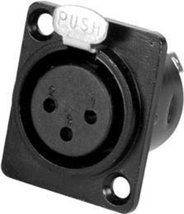 XLR EINBAUSTECKER - XLR 3-POLIGE BUCHSE - SCHWARZ (PCN003)