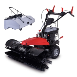 Benzin Kehrmaschine SC2200PE Scheppach - 4,9PS | 100cm Kehrbreite | E-Start | 3x Vor- /1x Rückwärtsgang | inkl. Auffangbehälter
