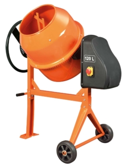 Betonmischer 120 - 230V 550W | 120 Liter Fassungsvermögen | inkl. Fahrvorrichtung