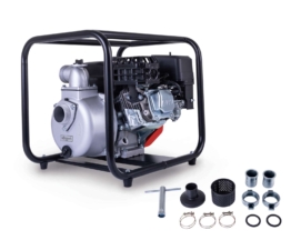 Benzin Wasserpumpe PWP32 Scheppach - 32.000 L/h | 30m Föderhöhe | 7m Ansaughöhe | 3 bar Gartenpumpe | 5,3 PS / 212ccm