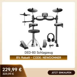 Donner DED-80 5 Trommeln 3 Becken E-Drum Set