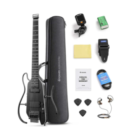 Donner HUSH™ X Pro Tragbare Multieffektgitarre, Schwarz
