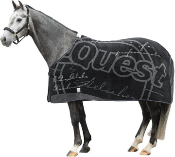 EQUEST Pferdedecke - Dralon Globe Edition - 181x177x1 cm - Schwarz