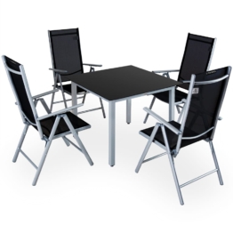 Garten-Sitzgruppe Bern 5-tlg Silber Alu