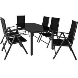 Garten-Sitzgruppe Bern 7-tlg Anthrazit Alu