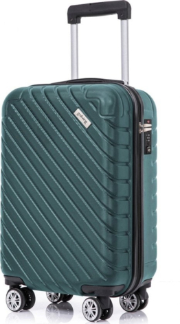 Goliving - Handgepäckkoffer mit Rollen - Trolley - Leichtgewicht - TSA-Schloss - gepolsterter Innenraum - 38 Liter - 55 x 35 x 23 cm - Grün