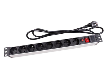 Perel 8-fach Buchse - Pin Erde - für 19" Rack