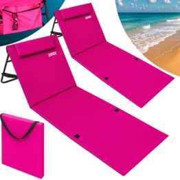 Strandmatte 2er-Set Pink 158x56x46cm gepolstert