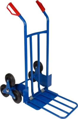 Toolland Treppenwagen, zusammenklappbar, Stahl, blau, Tragfähigkeit 150 kg