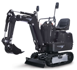 Benzin Mini Bagger WMB800 Woodster - 8,5PS | 2330mm Grabweite | 690mm Spurbreite | Kettenantrieb