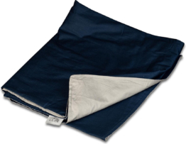 Bezug für EL Lifes Schmusedecke | Passend für die 11kg und 13kg Variante von 200x200cm | Hergestellt aus 100% Bio-Baumwolle | Blau & Grau