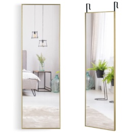Coast 37 x 120 cm Ganzkörperspiegel mit höhenverstellbaren Hängehaken Wandspiegel Golden