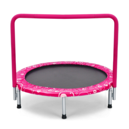 Coast 92 cm Kinderminitrampolin mit Griff Klapptrampolin rosa + schwarz