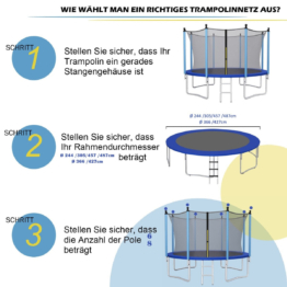 Coast Ã˜427 cm Trampolin Sicherheitsnetz für Gartentrampoline schwarz