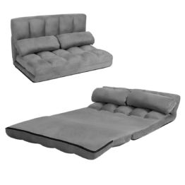 Coast Boden Sofa verstellbare Betten von Sofas Bett faul Sofa Bett mit 2 Kissen grau