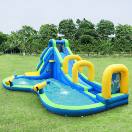 Coast Bouncy Castle aufblasbare Wasserrutsche Play Pool Water Park mit Durchmesser 478x365x242cm