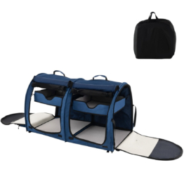 Coast Transport Bag mit abnehmbarer Hängematte und Matratze & Katzentoilette Marineblau