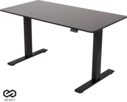 Infinity Goods Sitz-Steh-Schreibtisch - elektrisch höhenverstellbar - 140 x 60 CM - Schwarz