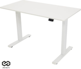 Infinity Goods Zit Sta Bureau - Elektrisch Verstelbaar In Hoogte - 120 x 60 CM - Wit