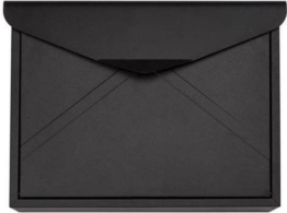 Perel Briefkasten Verona, Wand- und Pfostenmontage, Kuvertform, inkl. 2 Schlüssel, Maße (H x B x T) 38 x 29 x 11,5 cm, Stahl verzinkt, mattschwarz