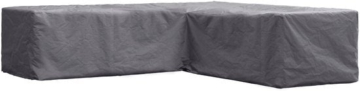 Perel Outdoor-Abdeckung für Garten-Set, grau, L-Form, 215 cm x 215 cm x 70 cm
