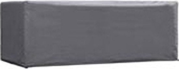 Perel Outdoor-Abdeckung für Tische bis 180 cm, grau, rechteckig, 185 cm x 105 cm x 75 cm