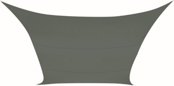 Perel Schattentuch, wasserabweisend, 5 x 5 m, 160 g/m², Polyester, quadratisch, grün-grau