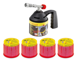 Rothenberger Lötbrenner mit 4x C200 Super Gas