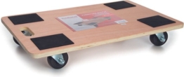 Toolland Möbelroller, mit Anti-Rutsch-Beschichtung, 4 Polster, eingebauter Griff, 4 Gummi-Lenkrollen, Sperrholz, Belastbarkeit bis 400 kg, gute Manövrierfähigkeit, 10,5 x 65 x 40 cm