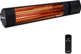 VONROC Stimmungsvolle Terrassenheizung â€“ Marsili 2000W â€“ Hohe Effizienz â€“ Low Glare Lampe â€“ 2 Heizstufen â€“ Mit Fernbedienung