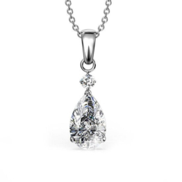 Yolora Damen Halskette mit Anhänger und Kalpa Camaka Kristallen - Farbe Silber - 18K Weißgold plattiert - Geschenkbox - Muttertagsgeschenk