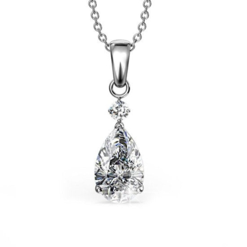 Yolora Damen Halskette mit Anhänger und Kalpa Camaka Kristallen - Farbe Silber - 18K Weißgold plattiert - Geschenkbox - Muttertagsgeschenk