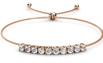 Yolora Damenarmband mit 10 Kalpa Camaka Kristallen - Rosï¿½ farbig - 18K Rosï¿½ Gold vergoldet