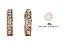 Yolora Kinder-Ohrringe mit Kalpa Camaka Kristallen - Rosï¿½ farbig - 18K Rosï¿½ Gold vergoldet