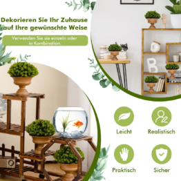 Coast 4-Pack kunstmatige mini-potplanten voor het interieur met vintage bloempotten