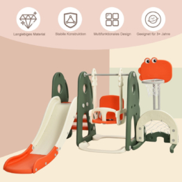 Coast Swingframe Rutschen- und Schaukel-Set für Kleinkinder 172 x 182 x 108-120 cm orange
