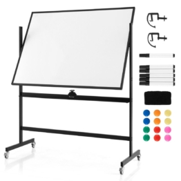 Coast Whiteboard Doppelseitig - Höhenverstellbar - Inkl. Zubehör - 120 x 90cm